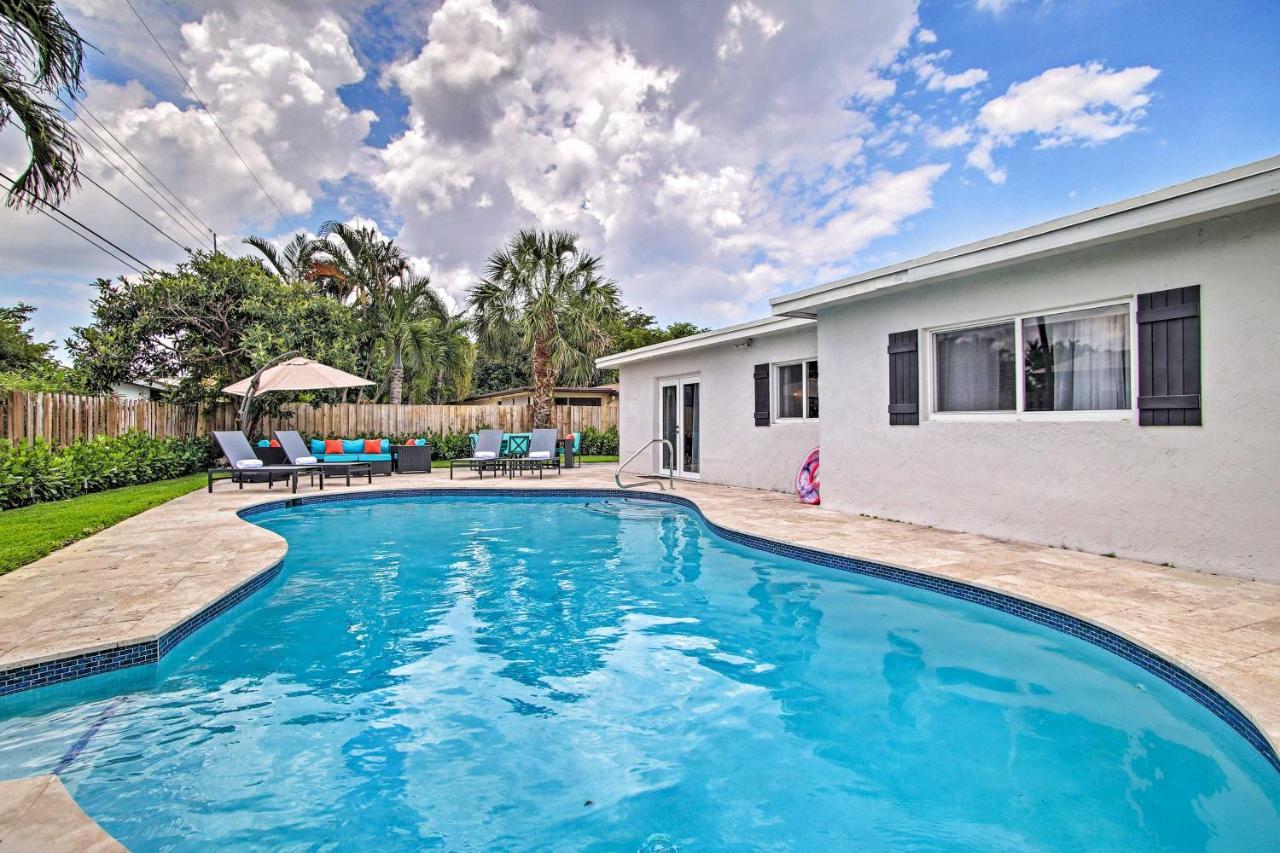 Vila The Teal House - Pool And Yard, 2 Mi To Beach Fort Lauderdale Exteriér fotografie